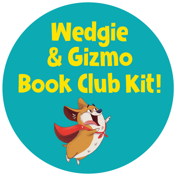 book title, corgi wearing cape