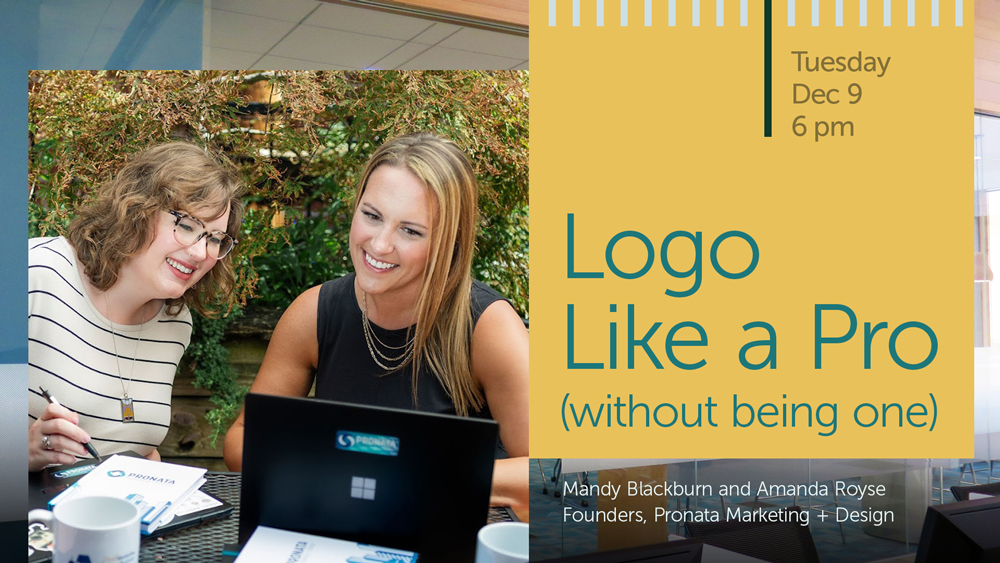 portraits of two presenters against civil war painting background and large building photo background, with event text