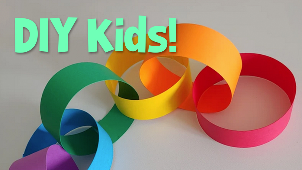 colorful paper chain with event title