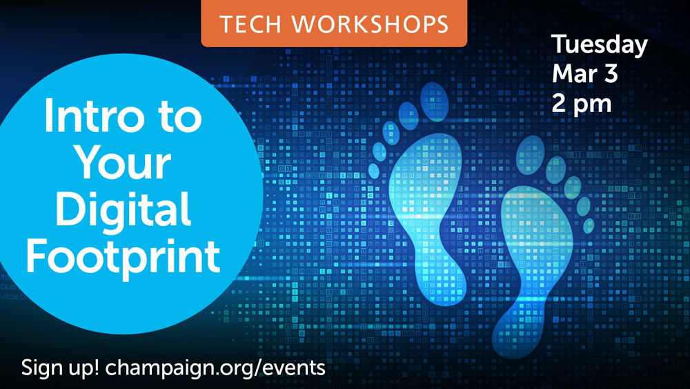 computer generated footprint image with event info text