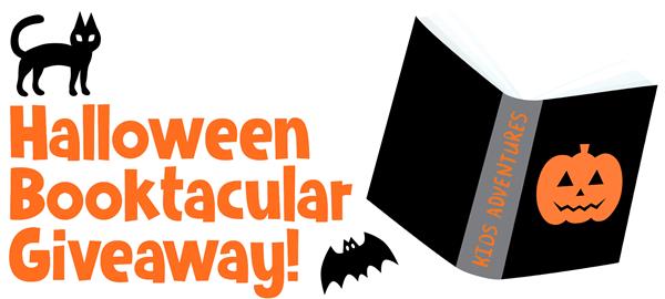 illustrations of halloween characters and children's book with event title
