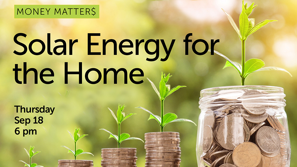 coins in jars sprout plants, photo of presenter